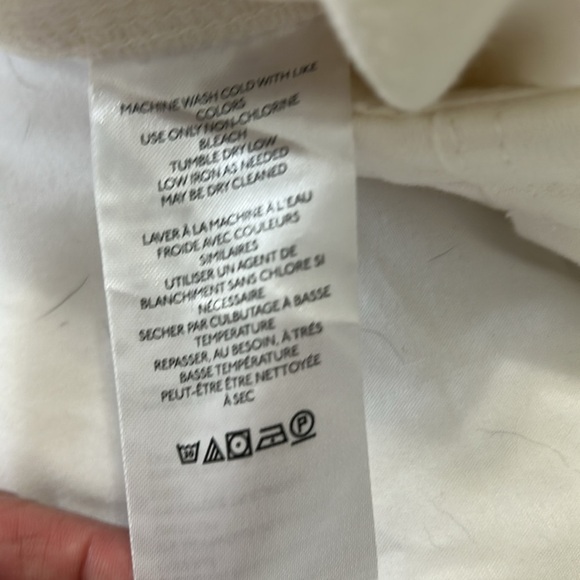 Free People pleated trouser pants size 2 cream Wide Leg High-Waisted w/ pockets - Picture 7 of 8